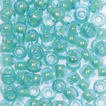 Toho Saatperlen 6/0 transparent Aqua mit Farbeinzug...