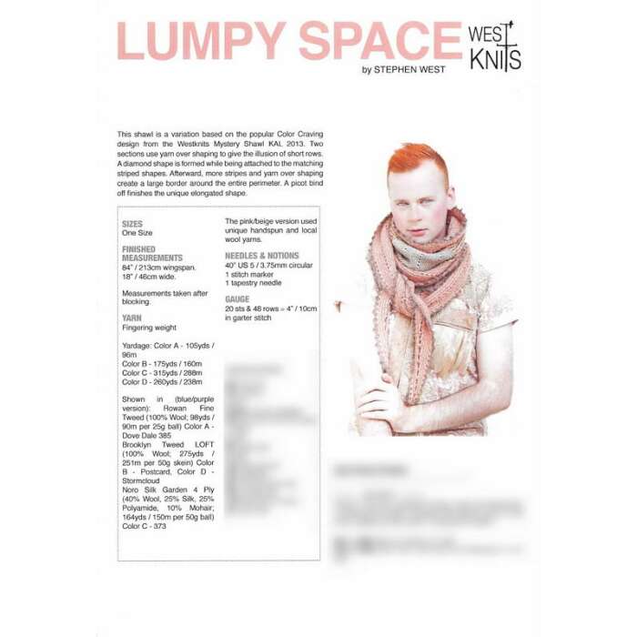 Stephen West - Lumpy Space - gedruckte Einzelblattanleitung