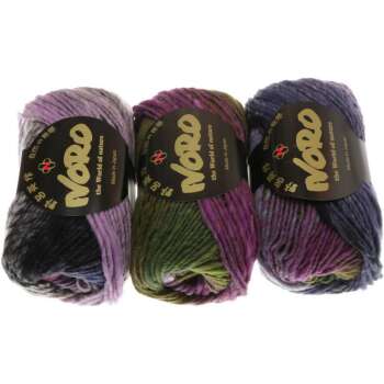 NORO Kureyon Wolle Farbe 188 Moss, Purples, Navy, Black,...